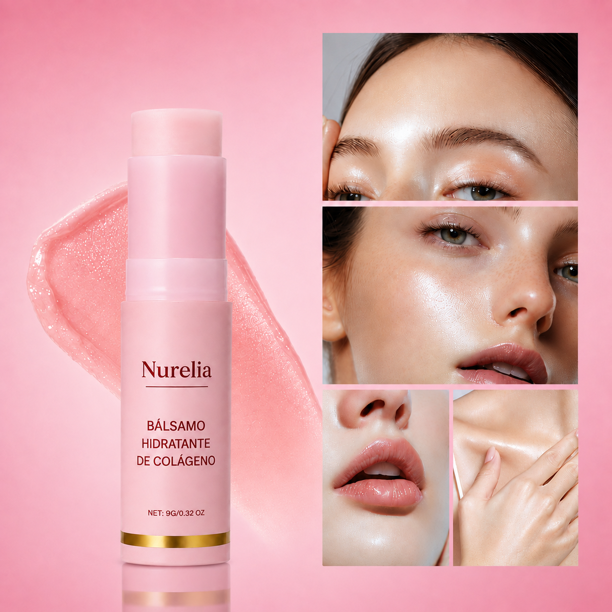 Dile adiós a las arrugas y luce una piel más hidratada con nuestro Bálsamo Multivolumen de Colágeno Rosa | SkinCare Coreano🇰🇷