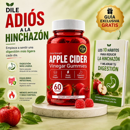Dile Adiós a la Hinchazón y Recupera tu Digestión con "Gominolas de Vinagre de Manzana"